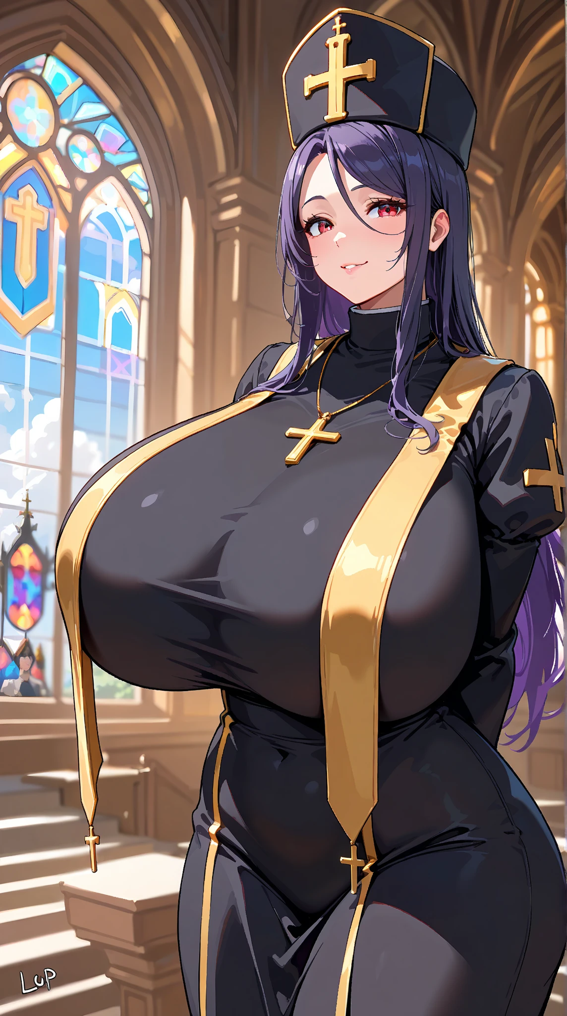 Masterpiece, beautiful details, perfect focus, smooth 8K wallpaper, 4320p, high resolution, exquisite texture in every detail, perfect eyes very high detailed, perfect pupils, sclera_eyes_detail, eyes:1.2, human anatomy correct, pastel, hyper_detailed:1.5, (masterpiece), (picture-perfect:1.4), photo, portrait, 8k, UHD, high_resolution, very_high_resolution, yor, 1girl, solo, short_hair, breasts, looking at viewer, blush, smile, bangs, skirt, (((gigantic_breasts))), large breasts, detailed background, gloves, room Japanese background, hair between eyes, bare shoulders, jewelry, sitting, short hair, closed mouth, red eyes, black hair, earrings, horns, black gloves, elbow gloves, black skirt, cape, streaked hair, covered navel, skindentation, open legs, legs_spread, cross, demon horns, impossible clothes, underbust, black cape, bodystocking, cross-laced clothes, iron cross, cross earrings, breast curtains, (((torn clothes: 1.5))), ((well drawn and drawn: 1.2)),anime