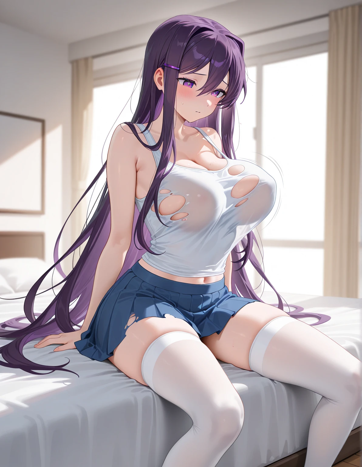 {{{{{16k,Ultra High-resolution realistic romantic photo of a neat virgin school girl who lost the last train as pretty as a actress wearing school blouse in the romantic platform at deep night, The way she embarrassed herself is adorable, When a ribbon is put on her head, she transforms into a cutely woman heroine three ranks cuter and her tits are swaying and spill out, The more shy she is, the smaller and neatly her face becomes}}}}},{{Extremely detailed}},{{{{{dye her cheeks flush and integrated her head pure small, thick lips, Enchanting thick gross idol's Lips}}}}},{{{{{the best glossy bang neat long, voluminous hair}}}}},{{{{{the more her bodyline and transform into a pretty girl, Injecting her with hormones to make her body, hair, bodylines curvier, Her waist so thin}}}}},{{{{{She's given hormones to rapidly grow her body from a to an adult, integrated nipples and that's even more embarrassing}}}}},{{{{{She's also cute as she gets drunk on aphrodisiacs and alcohol to free herself from shame and awakens to eroticism sexy, get more attractive and smoother her body, The bigger her tits get, the thinner her bare waist gets, Puffy tits with deep cleavage and a larger nipped-in bare waist area}}}}}