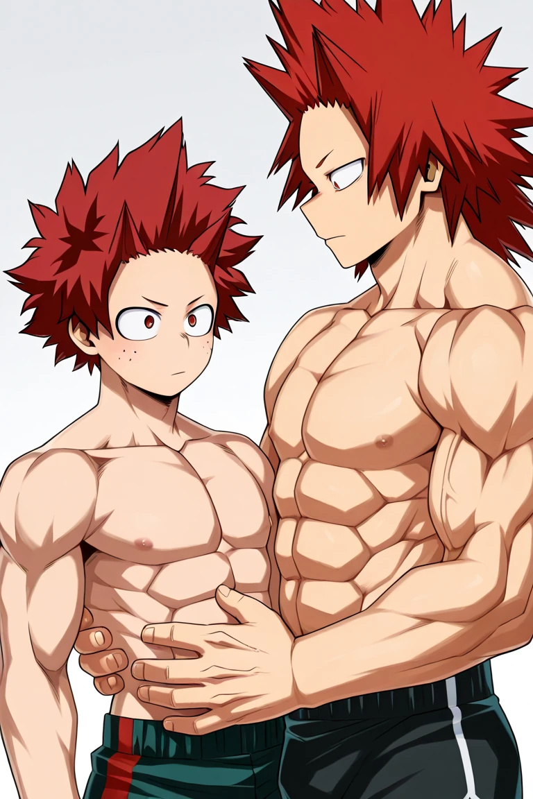 horikoshi kouhei, absurdres, adult Eijiro Kirishima, large pectorals, red hair, boku no hero academia, chama kou, highres, looking away, male focus, muscular, red eyes, short hair, spiked hair, 8k quality, beach, ( adult Eijiro Kirishima, detailed eyes, detailed face, (((from side))), (((full body))), visible foot, barefoot, (((long hard penis semen dripping))), (((nude))), (((hands on hips))), (((standing on the ground))), red hair, red eyes, ((light smile)), looking at viewer, embarrassed, blush, showing off muscles, masterpiece, best quality, male focus, upper body, handsome, male, gay, smooth and sharp focus, Wet body.

