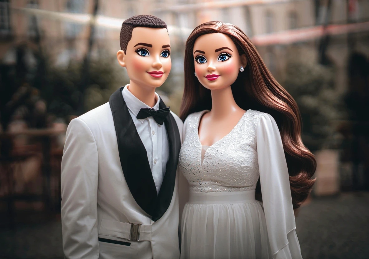Um homem moreno , uma mulher loira cabelos lonfos,olhos verdes,estilo disney pixar, alta qualidade, melhor qualidade