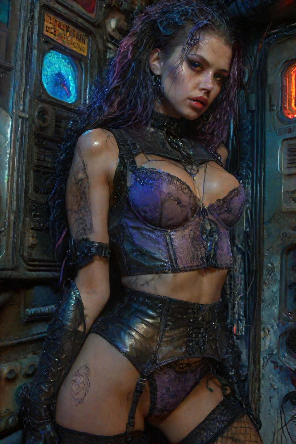 realistic, photorealistic, hyper-detailed, 1girl, Harley Quinn, beautiful detailed eyes, beautiful detailed lips, extremely detailed face, long eyelashes, crazy makeup, sexy small outfit, guns, pet hyenas, posing crazy and sexy, Joker themed throne, Fun House of Death, fantasy, dark, dramatic lighting, moody atmosphere, vivid colors, cinematic composition, intricate details, highly polished, digital art