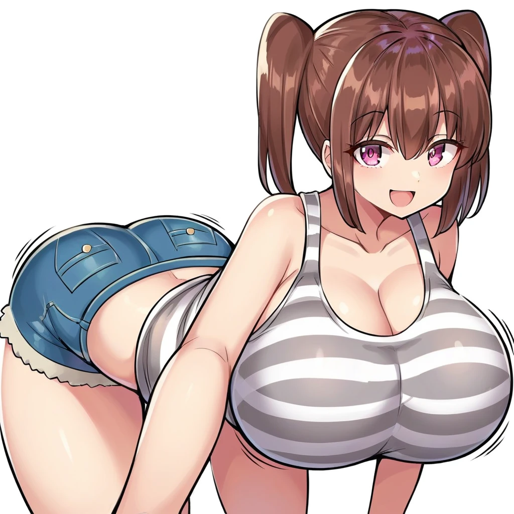 by by buta99, by chelodoy, by spikedmauler, by cervina7, solo, female, standing, looking at viewer, ((hair, snout)), smiling, lips, eyelashes, eyeliner, big breasts, cleavage, , light brown fur, pink eyes, sexy, long light brown hair, skinny, canine, pink, kawaii, sparkles, domestic dog, wavy hair, small waist, huge thighs, , big eyes, kawaii background, light pink clothes, kawaii, super jawaii, big hips, sexy outfit, f dramatic pose, action pose, background, cute clothes, kawaii, pink crop top bra, mini skirt, huge , big sparkly eyes, long wavy hair, showing cleavage,cute face, flat stomach, bangs 