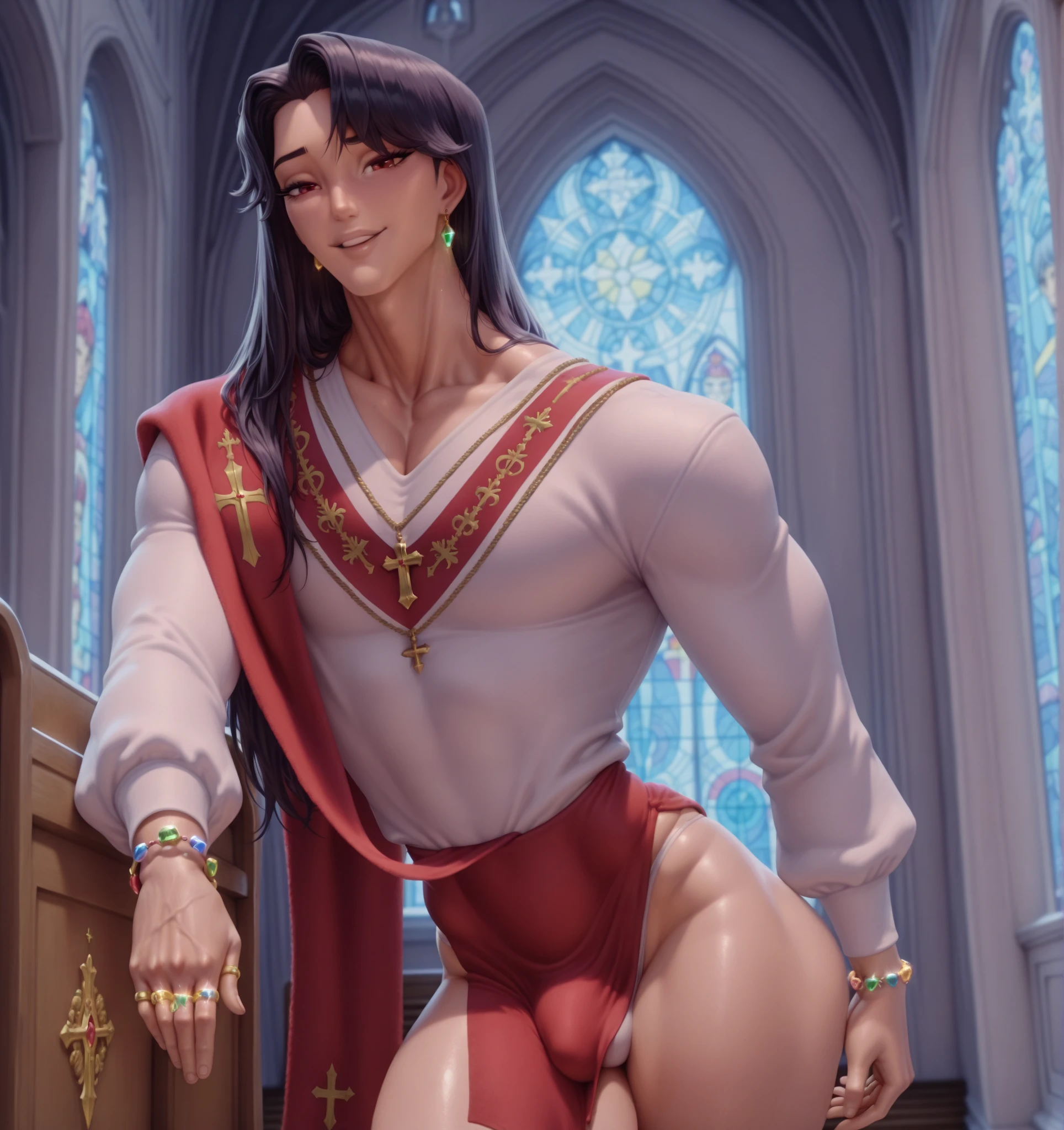 ((Best Quality)),NSFW,((photographrealistic)),((absurd resolution,ultra high resolution,Highly detailed)),full body,(armpit hair:1.3),((cry)),(open mouth:1.4),1girl,(beautiful Japanese girl),(mature female),(beautiful detailed eyes:1.2),(brown eyes),((futanari)),((normal penis)),(cum ejaculation:1.3),(Sweat:1.2),(full  nude:1.4),(Pubic hair:1.4),(Spread legs),(Dark room),thick eyebrows,droopy eyes,straight eyebrows,low eyebrows,(Plump lips:1.3),(Glossy lips),lip stick,((blush)),(Tall body),(muscular:1.1),Muscular arms,Muscular legs,(wide forehead),braid,Perfect Anatomy,(flat chest:1.35),Black medium hair,(Straight hair),(Highly detailed face),(candles:1.2)