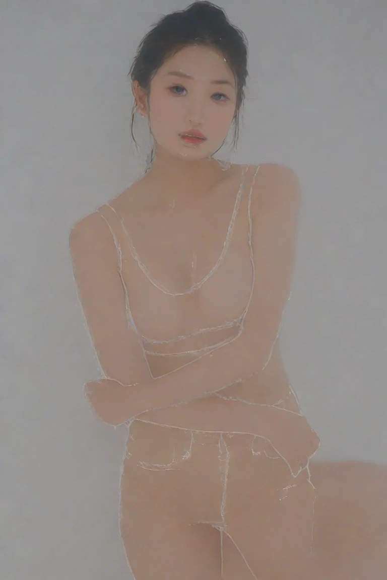 Girl holding her knees
