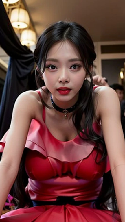 (8k, RAW Photos, Best Quality, Masterpiece: 1.2), High Definition RAW Color Photos, Professional Photography,(Masterpiece: 1.5), (Best Quality: 1.2), (Cleavage: 1.2)), Slender and Beautiful Japan Girl, (((topless))), ((Large-breasted)), (((boxing gloves))), (full_body), ((sixpack abs)), ((nsfw)), 1girl, huge breast, boxing ring,realistic,1girl,solo