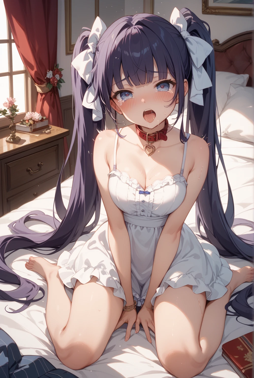 incredible detailed、early evening、After school、Clean bed、Secret time((married woman)wetting hair、Gray hair、fullnude、Ren Hao、flower tiara、drooled、Incredibly cute、crying how bright、perspiring、large full breasts、big butts、Chubby belly、be shy、masturbation、Deep throat、Deep kissing、touching boobs, Touching the crotch、Milk gushes out of the nipple..、、pee vigorously、ecstacy、Cowgirl sex、Missionary Sex、willing to lick sexual things、Lie face up、feels unbelievably good),
