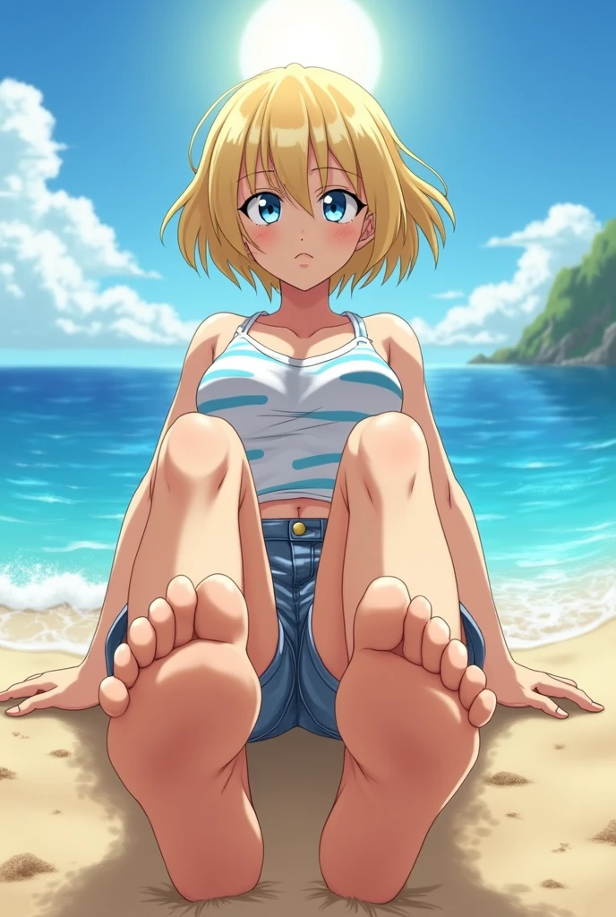 {{{(((Anal hole expansion, pussy hole expansion (cervix visible) )))}}}, Ultra high resolution, 64k, very detailed illustrations, Beach (tropical country, palm trees, tropical animals, the sun is very strong), 3 girls (1
(1 year old, 1 year old, 1 year old), cute children's swimsuit, (short arms: 1 and a half years old), round face, (little girl: 1.8), bare feet, (child: 1.9), (baby face: 1.4)), sunlight, flat chest, blonde, super long hair, hair tied on the head, surface effects, color effects) profile, little girls (3 girls), open their anal hole, super huge vibrator in the anal hole is inserted, {{{A very thick vibrator is inserted into the girl's anus, and a very thick vibrator is inserted into the pussy of girl A}}, the girl spreads her legs open, her buttocks are grabbed and spread apart, and she is dripping with tears and drool. Yes, one eye closed, mouth wide open, raped eye, side view, ((NSFW,side view)), YoDeltamon,