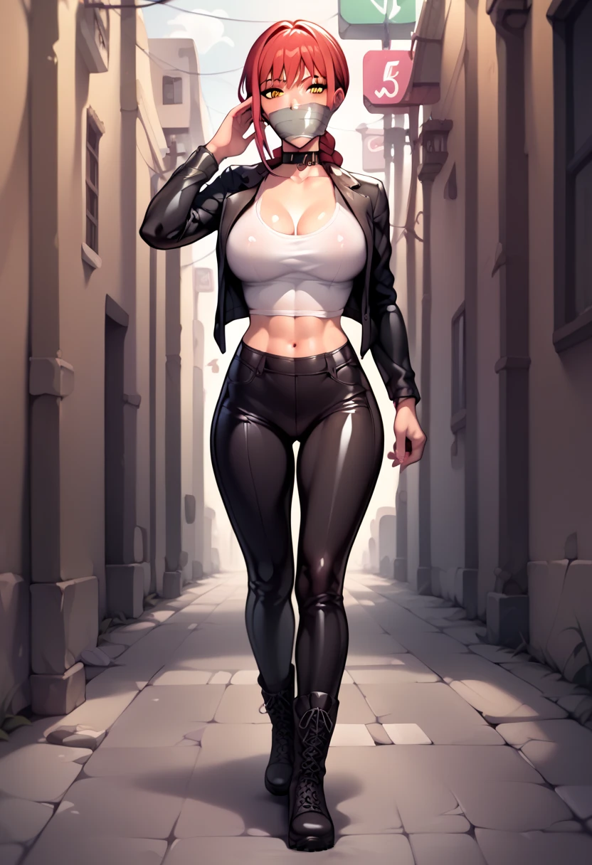 mechanical girl,(1girl: 1.3),((1 black girl with extremely cute and beautiful red hair)),((((black race)))),
(big breasts: 1.4),sagging breasts,(((short red hair: 1.35,cropped,redhead,very short hair))),(((heterochromia:1.5,eye1 red,eye2 white))),intricate eyes,beautiful detailed eyes,symmetrical eyes,(fat: 1.2),((((tan,dark skin,black skin:1.35,dark-skinned_female,dark skin:1.3,ebony skin,lustrous skin:1.5,bright skin: 1.5,shiny skin,very shiny skin,shiny body,illuminated skin,wet legs)))),(spider lower abdomen,narrow waist,wide hip ,athletic body,inflated legs,delicate and detailed fingers,detailed body,(detailed face)),, ((((Muscular Quadriceps)))), (((((((Massive Female Bodybuilder))))))),(huge stature,tall stature,very tall girl),
cute,slutty,sensual,seductive look,seductive,erotic,enchanting,((nsfw)),
(fitted overalls: 1.3,suit unbuttoned),((mechanical tools on his clothing)),(((huge cleavage))),((wet clothes,intricate outfit,intricate clothes)),
(dynamic pose:1.0),embarrassed,(centered,scale to fit dimensions,Rule of thirds),
cyberpunk city by the ocean at night, with bright neon signs and dark stormy clouds and puddles, scenery:1.25,
artistic photography,(photography taken by sldr),highres, sharp focus, (ultra detailed, extremely detailed), (photorealistic artwork:1.37),(extremely detailed CG unity 8k wallpaper),((synthwave background theme)),(((vibrant colors))),(intricate background),(masterpiece),(best quality),