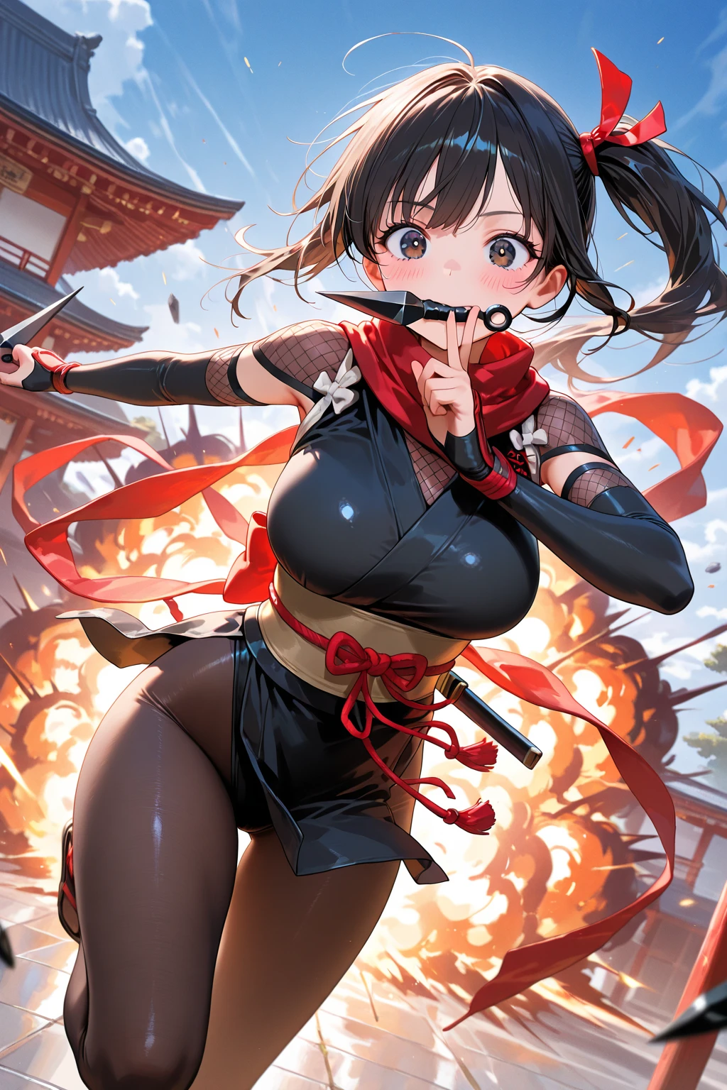 orgasm:1.5、Ahegao:1.5、whole body、Thighs、Toes、battlefield、Inferno in the background、Darkness in the background、Cleavage、warrior、Sengoku period、woman、armor、Tying up hair、Japanese sword
