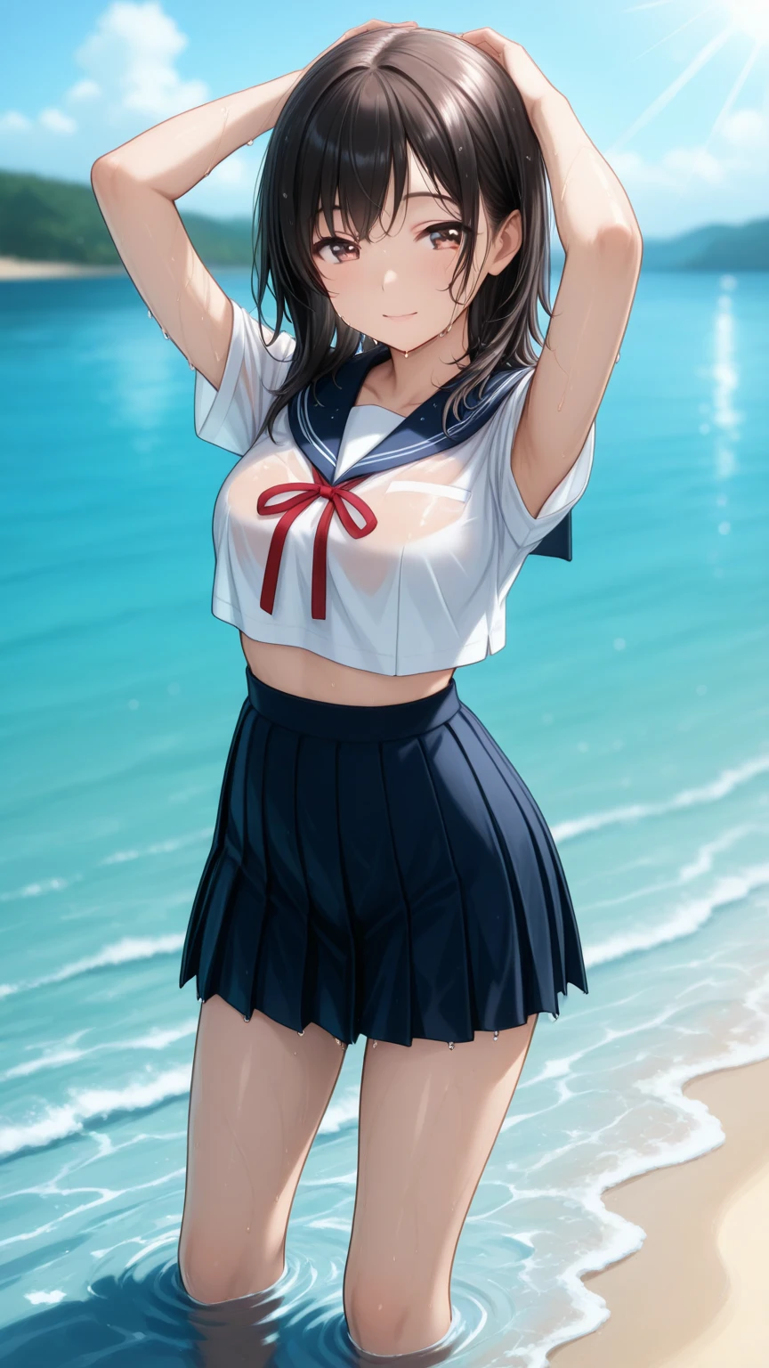 highest quality、High resolution、detailed background、cute10代の女の子、two beautiful girls、brown hair、bob cut、braided ponytail、(huge breasts:1.3)、perfect body line、big ass、vast sky、jump and fly in the sky、(Cheerleader、I'We're rooting for you)、(pom pom:1.2)、(emphasize the chest、emphasize the underboob)、legs open、panty shot、cute、elation、
(シースルー素材のsleeveless sailor suit:1.2)、(see-through skirt:1.2)、sleeveless sailor suit、
sailor color, This is a characteristic of sailor uniforms., Cheerleaderのユニフォームにも使われています.、
It is common to incorporate navy or black lines into white colors.、
一般的なsailor colorはV字型またはU字型が特徴です。.、
Sailor uniform tops and skirts are generally bright and vibrant colors.、
Cheerleaderも同様です. Incorporating bright colors such as pink、, yellow, And blue, you can show off your vitality and cuteness.、
Cheerleaders' Sailor uniform skirts are basically super mini length..、
Sailor uniform tops often have a ribbon or tie..、
This creates a cute and stylish accent to your uniform.、
stripe々Floral embroidered panties、pink floral embroidered bra、emphasize the underboob、I can see the underboob、angle from below、Low - Angle、とても幸せな表情でIを見てください、open your mouth and smile、smile、healthy、healthyふともも、Healthy and beautiful、legs open、show one'~ side、panty shot、cute