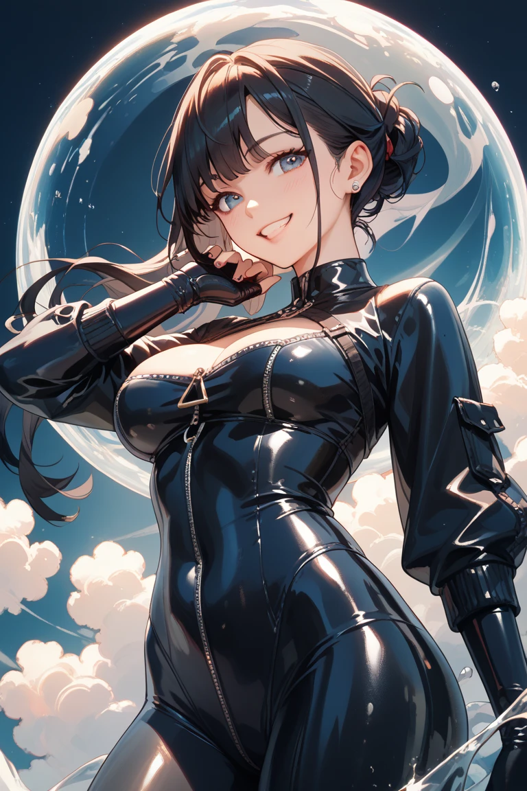 Gertrud Caspari, Masamune Shirow, Surreal, mysterious, strange, fantastic, fantasy, Sci-fi, Japanese anime, living on the moon, playing with the moon, rotating the moon, loving the moon, opening the moon, miniskirt lunar eclipse beautiful girl, perfect voluminous body, detailed masterpiece Hyper realistic sharp focus smooth skin glistening sexy erotic looking at viewer inviting