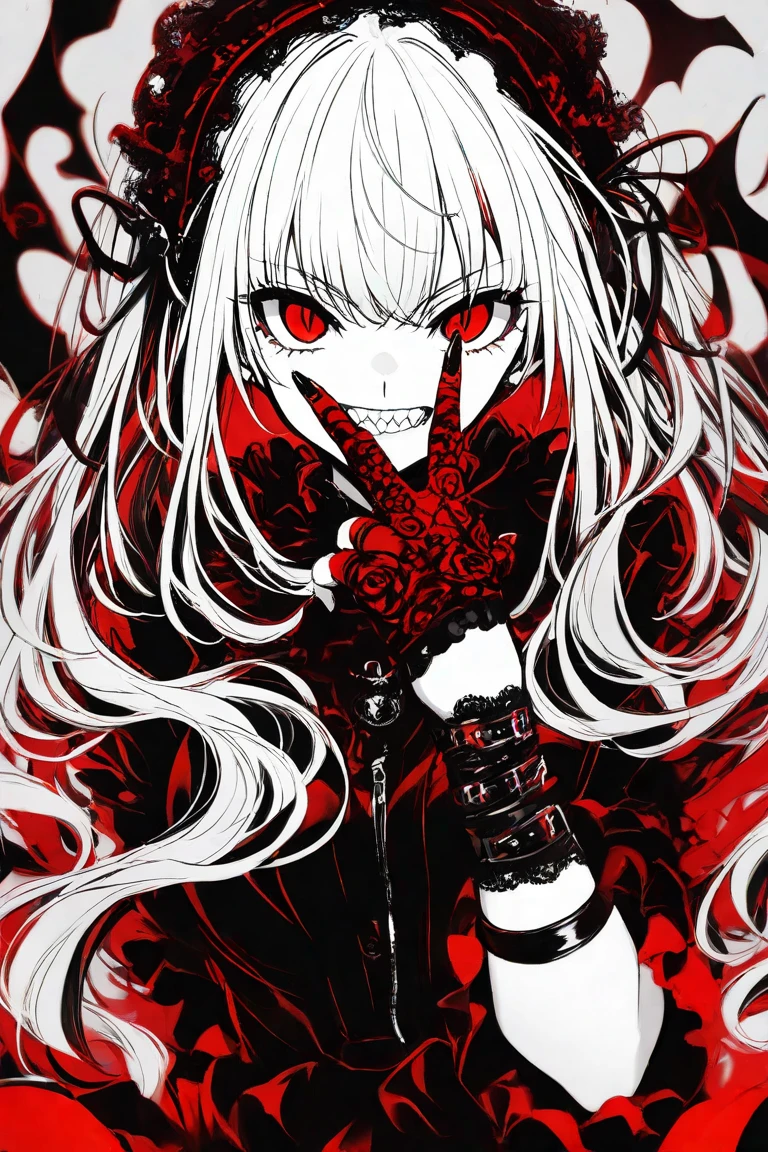anime zombie voodoo priestess design, crossbones, skulls, street wear design, dreadlocks, pro vector, Horror style, full design, 6 colors only, solid colors, no shadows, full design, sticker, bright colors, white background.