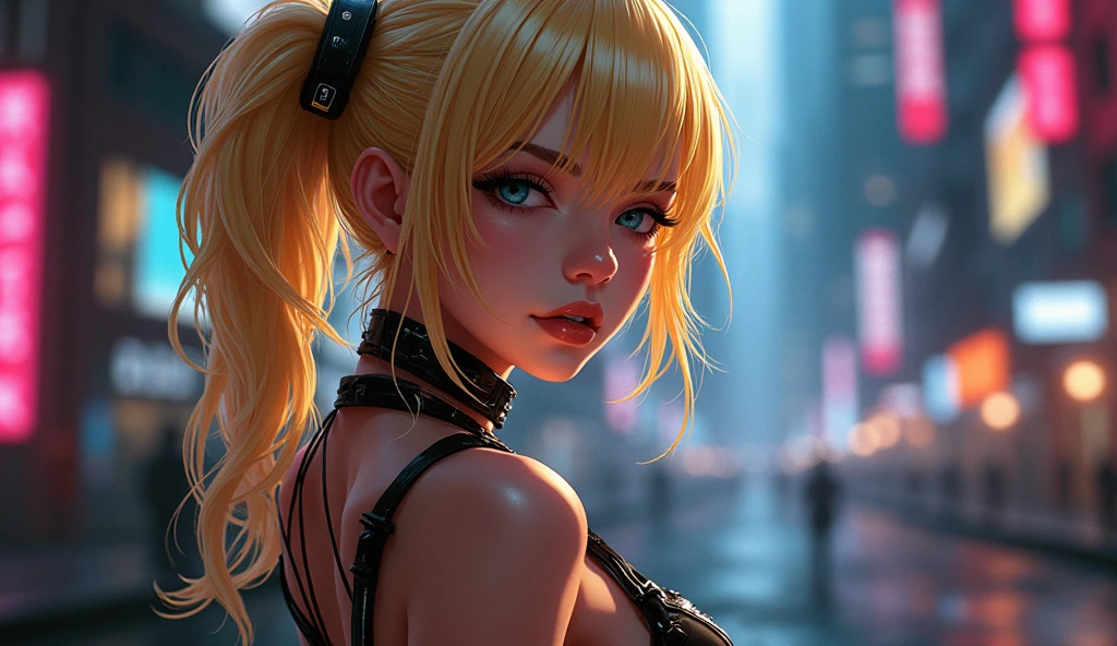 (best quality, 8K, masterpiece:1.3), pretty Woman, 1 DJ girl, beautiful face, (DJ girl at nightclub, Super popular DJ player, Enjoy operating DJ equipment:1.2), (Sexy), blonde hair, curly braided ponytail, (Stylish clothing), Wear headphones, Displaying the viewer, Focus on the venue, Ultra-detailed face, Detailed lips, super detailed eyes, double eyelids, long upper eyelashes, Soft skin, HD skin, portrait, 8k photo, depth of field, Super detailed, best quality detail, retina, Ultra-high resolution, masterpiece, ccurate