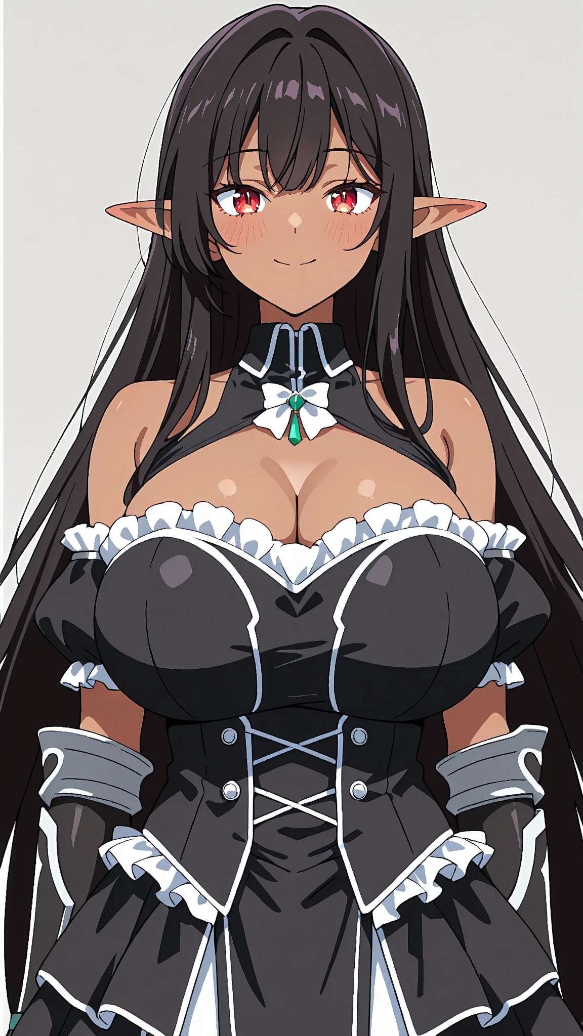 anime girl with long black hair and white dress nude albedo from overlord, albedo from the anime overlord big agheo face, , albedo, hestia, albedo texture, white horns queen demon, anime goddess, /!\ the sorceress, shalltear from overlord, twintails white_gloves