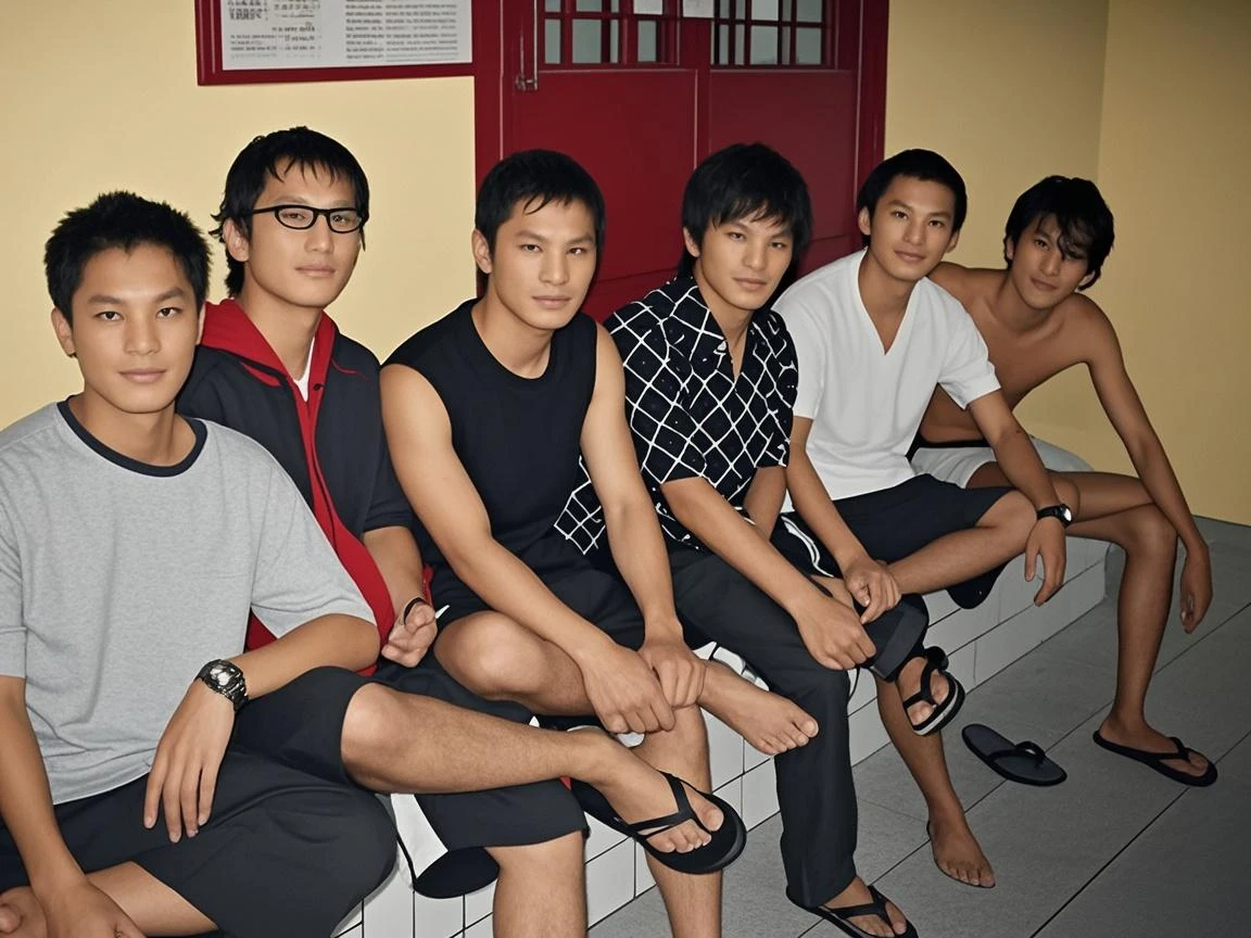 (((1 male character and a group of men - a young adult male explorer with messy brown hair and tight erotic expedition jungle outfit is exploring the jungle when he comes across a group of ugly fat bastards men who are also exploring the jungle and they fuck him))), ((gangbang)), ((( atttractive male kpop idol x group of ugly bastards elderly fat hairy men gangbang))), ((on all fours)), (jungle setting), ((indiana jones yaoi inspired)), (surrounded by fat cocks and testicles)
