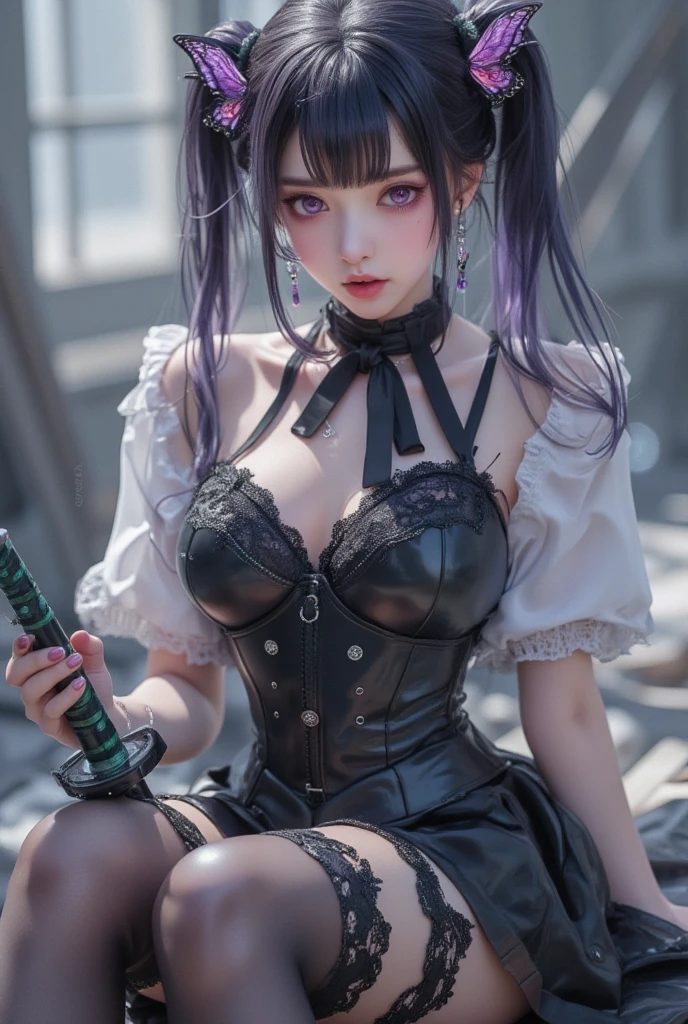 realistic,( photo-realistic), ultra hires, (masterpiece, top quality, Best quality, official art, beautiful and aesthetically pleasing, RAW photo:1.4),(very detailed skin:1.2), ultra realistic, 8x 1girl, kafka, purple eyes, purple hair, , Big breasts, sorceress outfit, Open equipment, thin waist, spreads her legs, dynamic angle, bare belly, Hentai, open chest
(school uniform:1.2),
