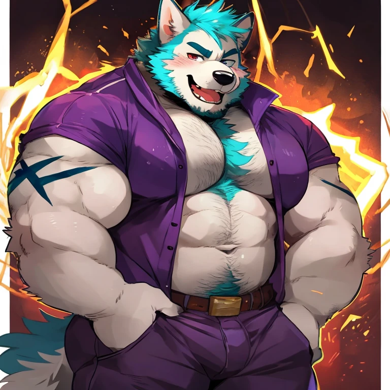 (((Barefoot furry character, full body, cinematic setting, furry male))) 

(((single image)))

Barefoot (hypnotised) WereGarurumon wears ((black ninja suit)), get down on one knee as if praying, detailed paws with claws, blue fur, in a trance, a look of weak resistance to hypnosis on his face, holding head as if he have headache,    (drooling), ((red glow in his eyes)),

BREAK, detailed background (modern lab), 8K, (masterpiece:1.5), intricate details, highly detailed, extreme detail, octane render, fine art, best quality, highres, (detailed face:1.5), ((full_body)), UHD, (((perfect hands)))