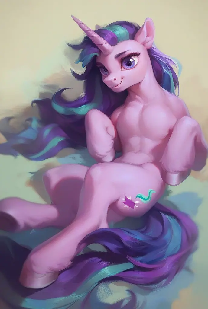 score_9, score_8_up, score_7_up, score_6_up, score_5_up, score_4_up, rating_????????, source_pony,
solo, anthro, messy hair, (japanese uniform:1.1), muted colors, my little pony,
starlight glimmer, skinny, long legs,
kneeling on carpet, living room, finger in ????, spreading pussy with hands, presenting pussy, seductive, looking back at viewer, Big breasts, tiny pussy, ponytail