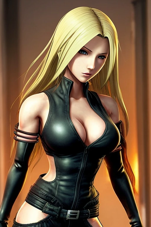 araffed woman in a black leather dress posing for a picture, pamela anderson, in a leather corset, black leather bra, wearing leather swim suite, leather top, suze randall, skintight leather clothes, sultry smirk, leather, 90's photos, wearing leather bikini, 1996), dressed in biker leather, leathery, dolly parton