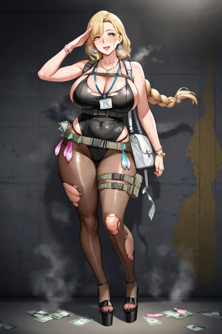 (masterpiece), best quality, female warrior, huge girl, female muscular:1.2, very short hair, ginger hair, big breast, (curvy:1.9), (((blank background))), ((full body)), fingerless gloves, sandals, sleeveless, covered nipples, (underboobs:1.3), tshirt top, shaved hair, (buzzcut hairstyle)