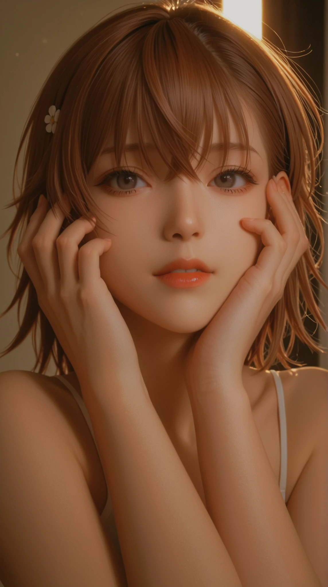 masterpiece, top quality, super high resolution, visibleなフォトグラフィー, visibleな肌のテクスチャ, subtle skin detail, Soft Lighting, misaka mikoto, Natural Skin, visible, Professionalな写真, 8k, super high resolution, very high res, aesthetic, very aesthetic, gorgeous, An attractive person, Complicated Expressions, delicate skin details, Perfect Pose, Graceful Posture, Under natural light, beautiful background, High-quality texture, Perfect Lighting, Delicate shading, HDR, UHD, Studio Lighting, Extremely Detailed Description, Professional, Vivid Colors, bokeh, Japanese,