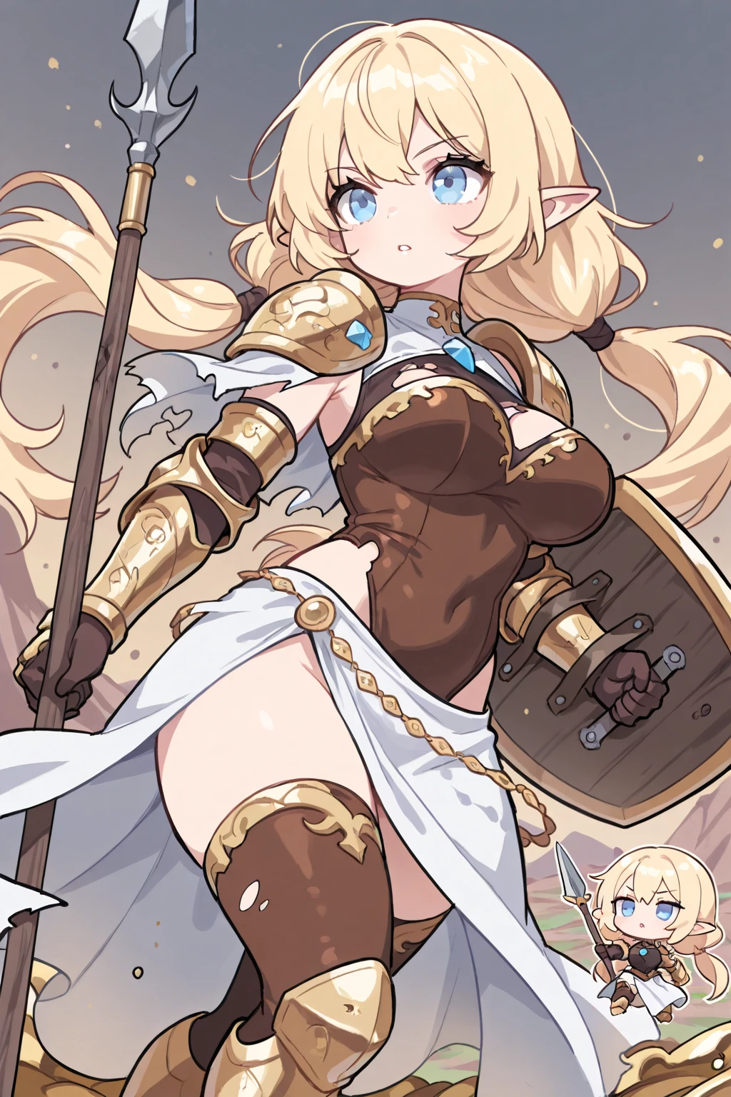 {{{nsfw:1.5}}},{{{nude:1.5}}},(1 mature, muscular female paladin,Age 25,Put your arms behind your head,Gorgeous Paladin Armor,Arm guard,Leg guards,Loincloth),(A female paladin surrounded by three male goblins),(Vicious Goblin in Heat),Fantasy World, Medieval,Outdoor,(weak々Kneel deeply,Surrender),(anger,Are crying:1.2),(Gorgeous Necklace,jewelry, bracelet),Show off your arms,Raise the hand
