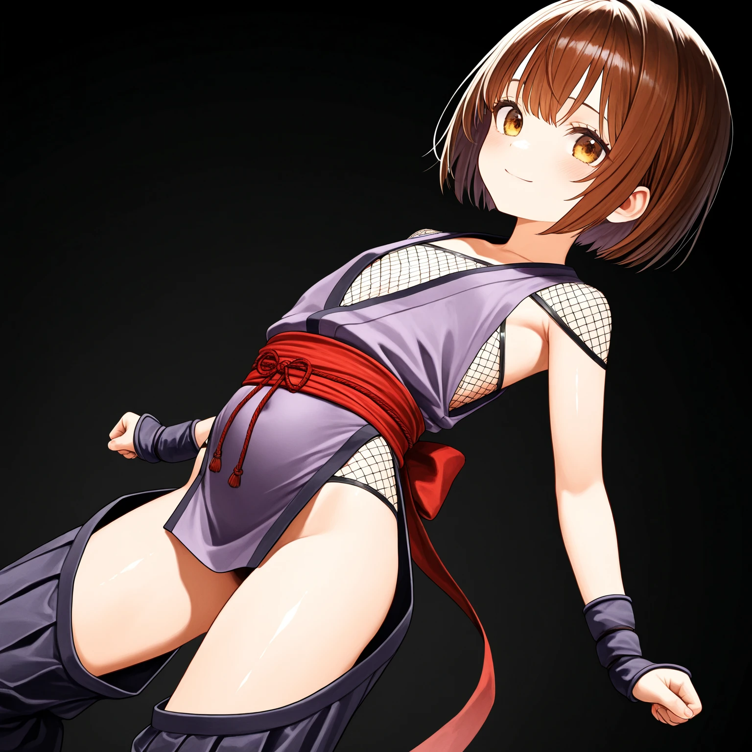 1girl, absurdres, arms_up, black_bra, black_panties, bob_cut, bra, brown_eyes, brown_hair, contrapposto, cowboy_shot, flat_chest, highres, kuroboshi_kouhaku, light_particles, llenn_(sao), looking_at_viewer, navel, official_art, own_hands_together, panties, parted_lips, scan, short_hair, solo, standing, sword_art_online, sword_art_online_alternative:_gun_gale_online, underwear, underwear_only