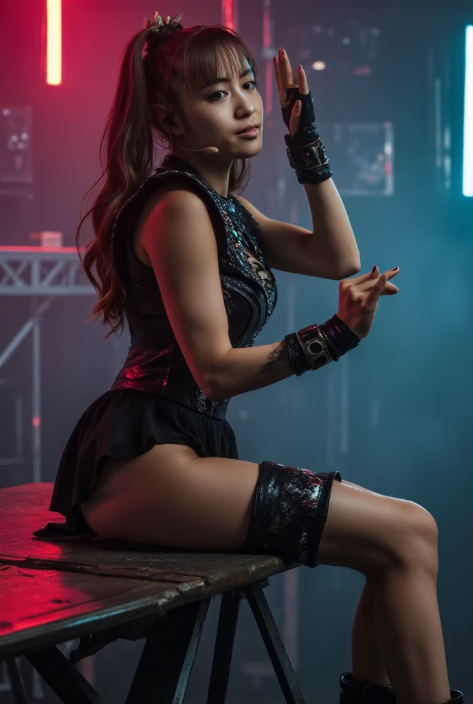(ExtremelyDetailed((Risa Yukihira))) clearly visible the shape of Butt, Radiant PearlSkin with Transparency, (Round Girl) in sexy costume at BoxingEvent, Detailed Clothing texture, Full of (HUGE Audience) . (Full body shot:1.2),Ultra-detailed,grand scale,epic,zoomed out,wide angle. ZoomLayer, (ExtremelyDetailed Beautiful face with Focused) Dynamic Joyful Expressions LifeLike Rendering. (Exposed:0.52) PerfectLighting (TopQuality 8K(masterpiece(ProfessionalPhoto:1.37)))