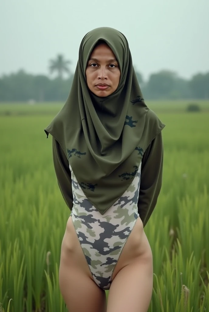 (strapless Colourful bra, (floral pattern), ((Happy Smile)), Naked singlet (((HIJAB MALAY GIRL))), masutepiece, High quality, UHD 32K, Realistic face, Realistic skin feeling , A Japanese Lady, 8 years old, , Very cute and baby-like face, (((FLAT CHEST))), (MATRIX WORLD), ((look In front  at the camera and SADNESS)), ((())), (((CUTE GIRL))), ((BLACK LIPS)), ((CHUBBY)), (undress, at river, (view from behind up),
