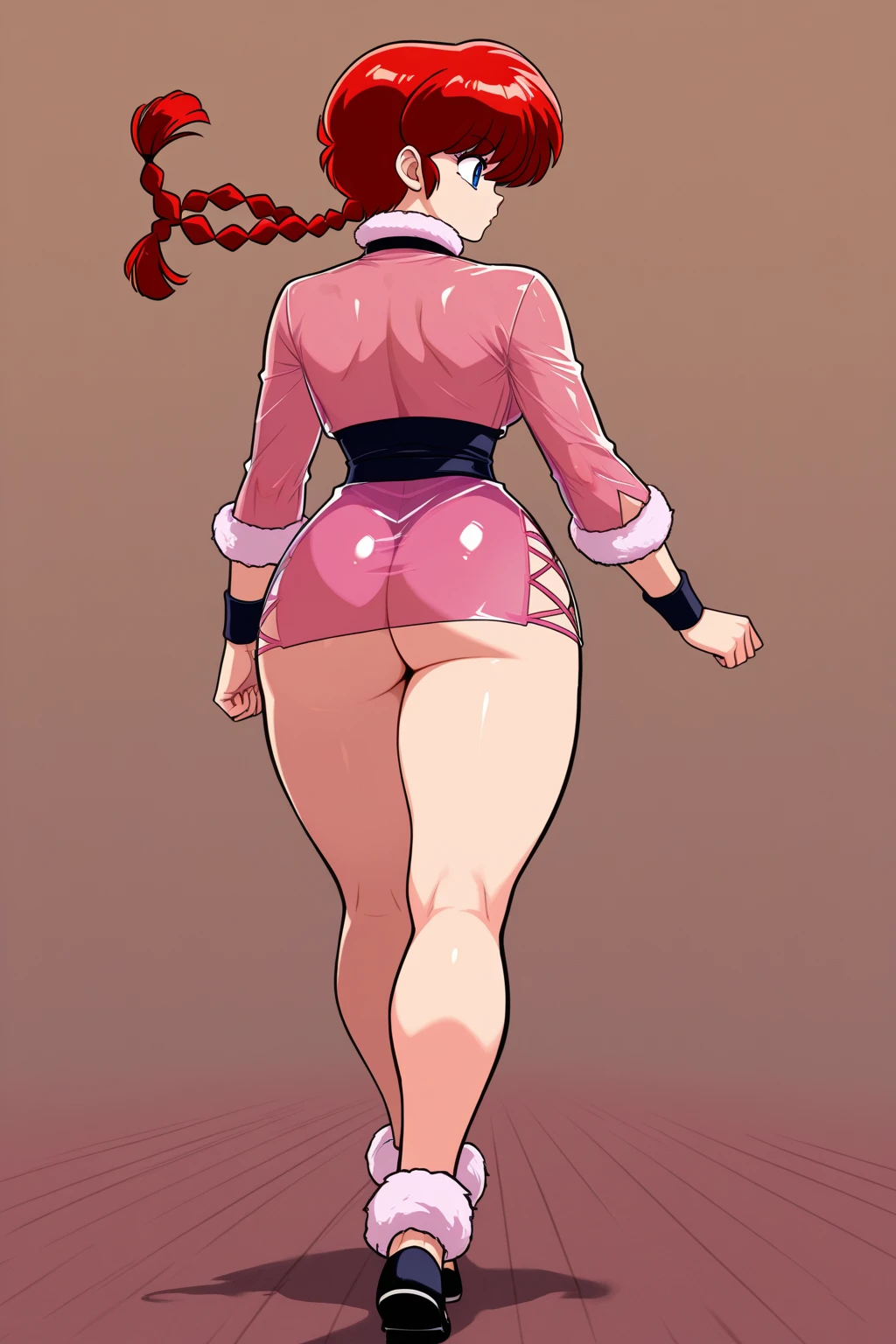(NSFW, lewd:1.4), (masterpiece:1.4), (best quality:1.4), (ultra-detailed:1.2), (an extremely delicate and beautiful:1.2), (perfect eyes:1.4), (perfect face:1.4), curvy, (ass focus, looking back, stick out ass, full body , toe,  standing, spread legs wide:1.8), (cum on back:1.6), (cum on body:1.6), (projectile cum:1.2), (excessive cum:1.5), (pussy cum:1.2), (cum in anus:1.4), (facial:1.6), (???????:1.6), (slut:1.4), (vulgarity:1.4), (fucked silly:1.5), (trembling:1.4), wince, (public indecency:1.4), (femaleranma, braided ponytail:1.5),(screaming:1.4)