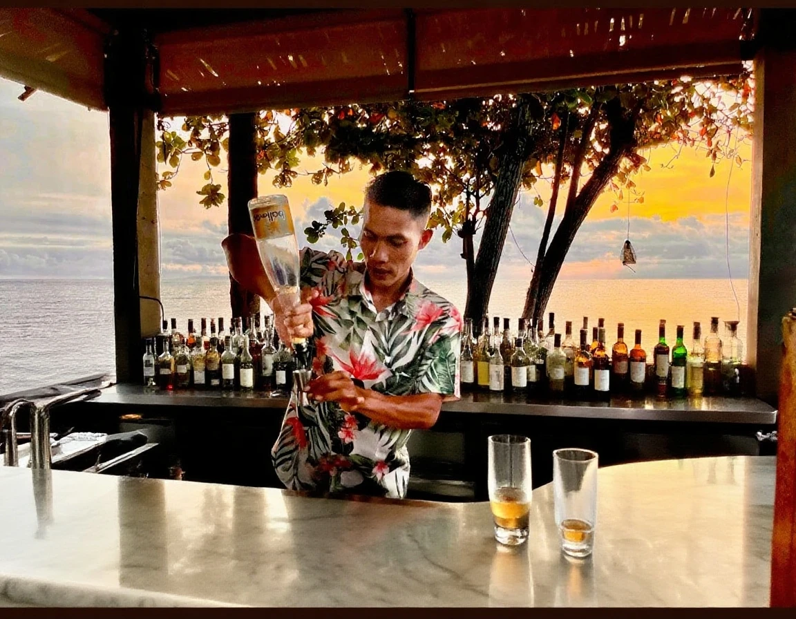 Authentic Bar, bartender