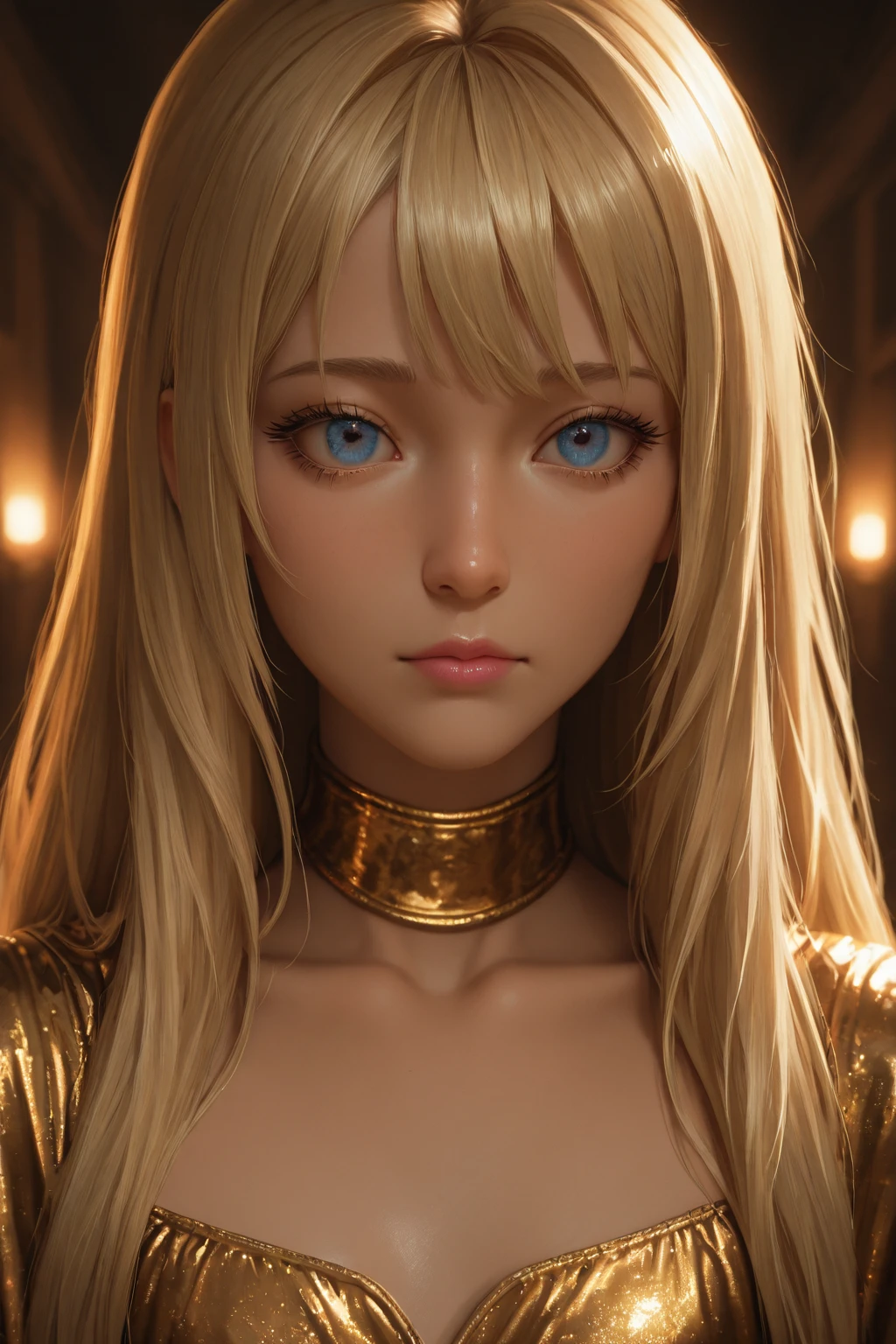 Jinah, a young Korean samurai woman in her twenties, possesses an imposing yet graceful presence. Her long hair, styled like that of a kunoichi, is platinum blonde. Her deep brown eyes, almost black, hold a wise and determined gleam. Her face is fine and well-defined, reminiscent of Korean K-pop idols. Her expression is serious but can soften in the presence of those she protects. Her skin is fair and pale. She has an athletic and well-proportioned physique, with a few pleasant feminine curves. She is dressed with a samurai light armor. Ambiance sombre by Yang J, Guweiz, (best quality, 4k, highres, masterpiece:1.2), ultra-detailed, (realistic, photorealistic:1.37), HDR, UHD, studio lighting, ultra-fine painting, sharp focus, physically-based rendering, extreme detail description, professional, vivid colors, bokeh, portraits, landscape, horror, anime, sci-fi, photography, concept artists, vibrant color tones, atmospheric lighting