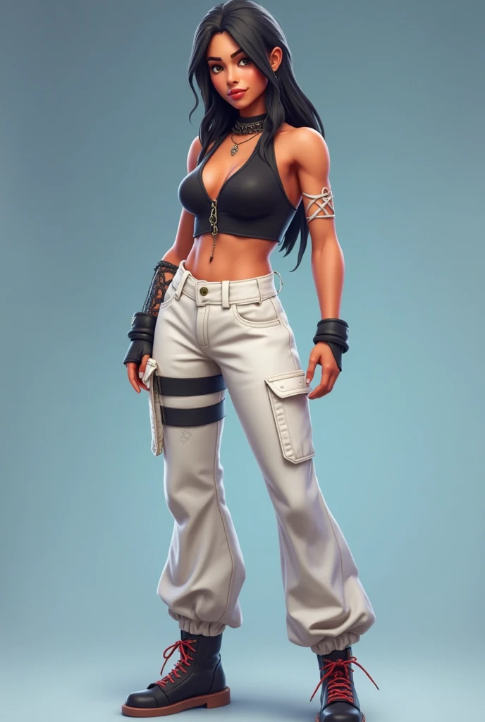(masterpiece, top quality, best quality, official art,beautiful and aesthetic:1.2),(4k,8k, best quality,masterpiece:1.2),(((white background))), solo,Female gunner, standing position, holding a pistol, wearing black gloves and protective gear, with braided hair, representing female characteristics. The character has a clear and accurate structure, modern realistic representation, and consistent lighting that looks natural and believable.