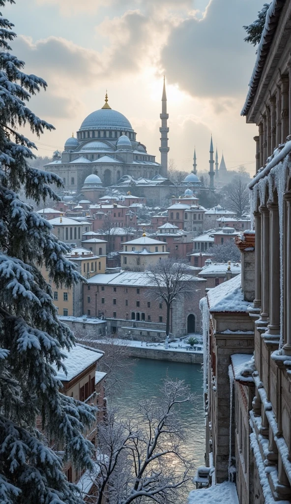 Snowfall in istanbul