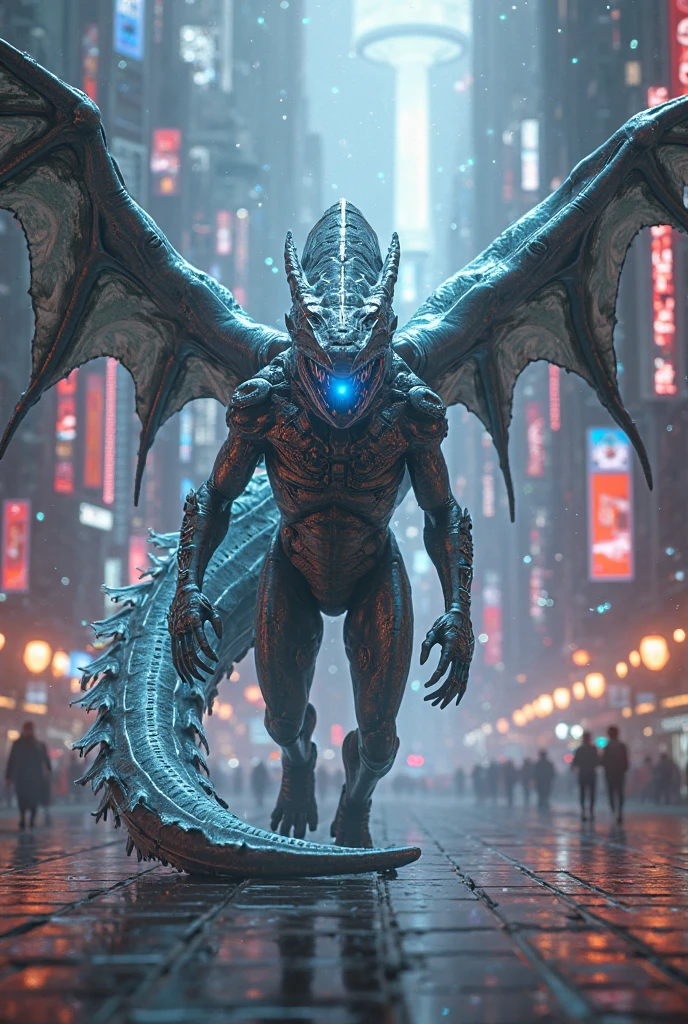 cyberpunk dragon demon