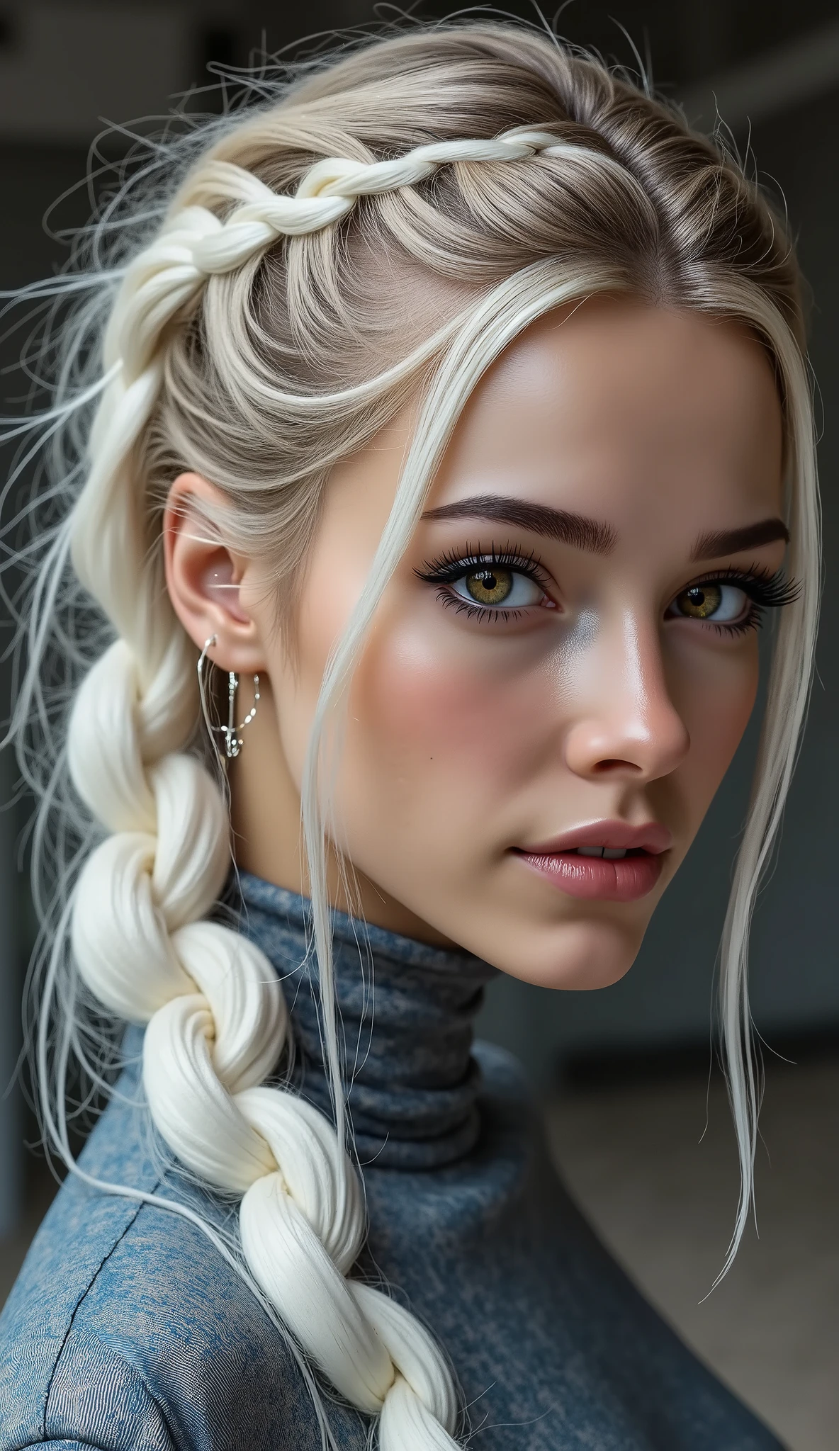 headshot of S432_BekeJacoba,a gorgeous woman,in a (park:1.1),wearing a (sweater),(ponytail),(4k, RAW photo, best quality, 50mm, depth of field, ultra high res:1.1),(intricate, photorealistic, cinematic-shot, masterpiece, ultra-detailed:1.1),