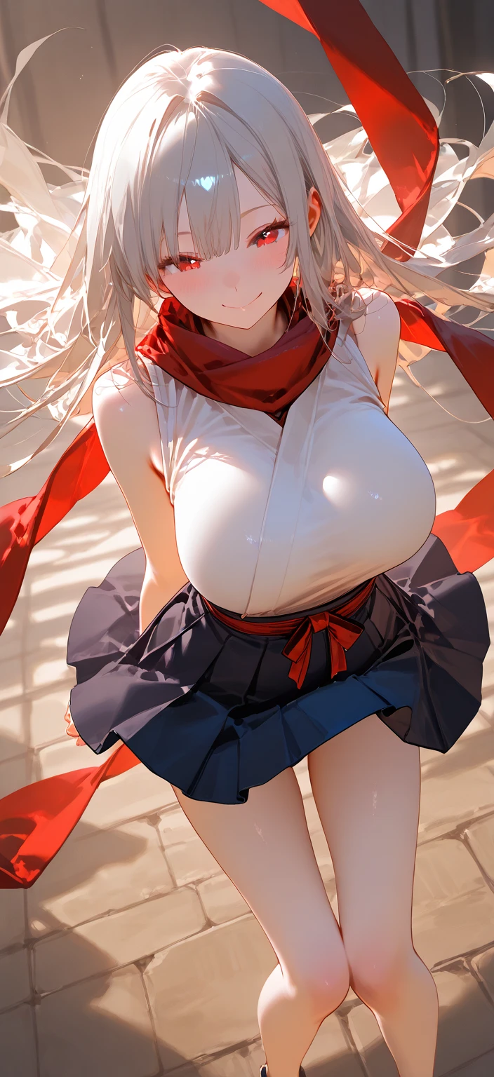 (8k, RAW photo, best quality, masterpiece, soft cinematic lighting, soft color:1.4),(ideal ratio body proportions:1.8),(from side:1.6),(looking at viewer:1.6),(beautiful eyes focus:1.7), (realistic), (indoor background), (solo, mature woman,19years old,super beautiful face,super detaild beautiful brown eyes :1.8), (tennis uniform,mini skirt:1.4),(show off nipple:0.5),(low-cut miniskirt,sheer :1.3}, (embarrassed,red Cheeks:1.25),long hair, {{slicked back hair}}, white blonde color hair, clean skin, (smaller butt:0.5),(coverd nipple:0.9),(sagging huge long wide heavy breasts:1.5),(under boob:1.6), (very skinny :1.5),(open mouth:1.3),(lying,on back:0.5),(heavy breathing:1.5)