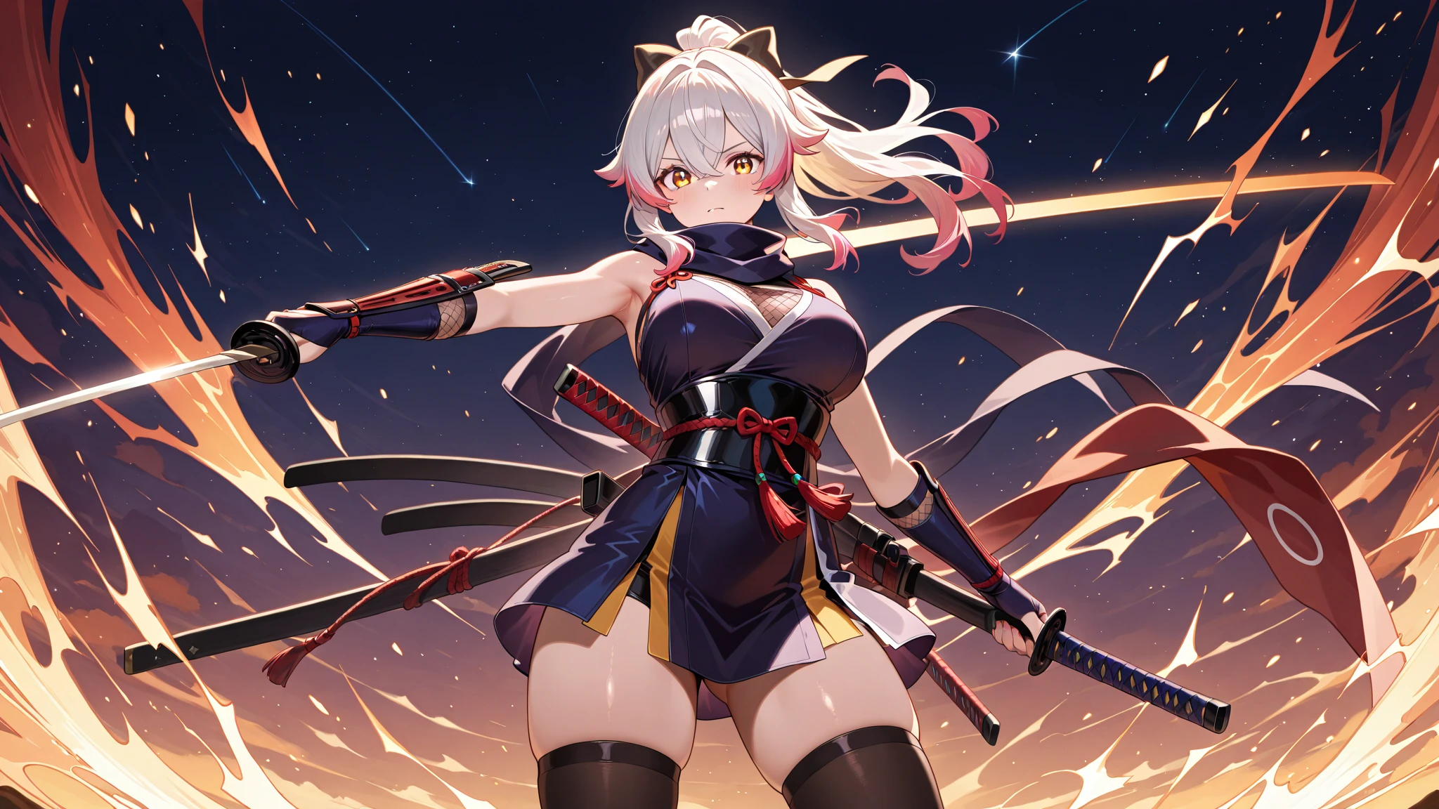 Kiriayame/(Holographic live broadcast/), (best quality),  Detailed background, oriental aristocrat,warrior girl,fighting art,Holding a halberd