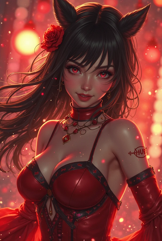 1girl, cat ears, glowing eyes, fire, sunset, cloudy sky, animal ears, navel, breasts, embers, looking at viewer, dramatic lighting, vibrant colors, volumetric lighting, chiaroscuro, cinematic composition, fantasy, magical, mystical, (best quality,4k,8k,highres,masterpiece:1.2),ultra-detailed,(realistic,photorealistic,photo-realistic:1.37),digital art, highly detailed face, intricate details