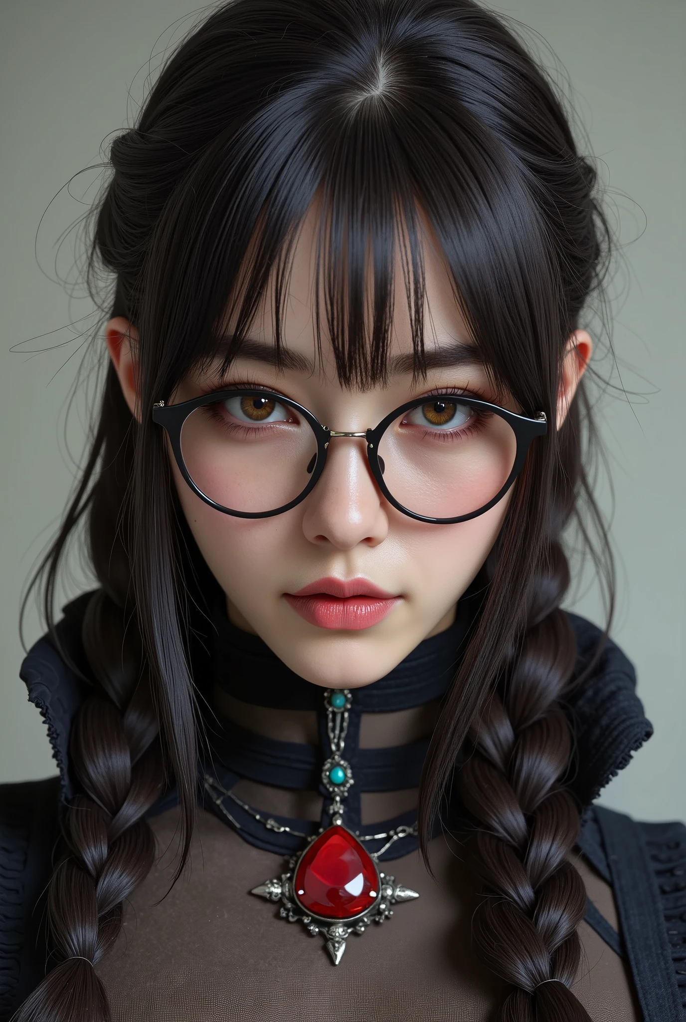 ( Highest Quality, best illustrations,high image quality:1.2), (Horror Fantasy:1.5), (ink and watercolor:1.5),(Ominous Scenery :1.5),(A lot of dust rises:1.5),( Dirt Track :1.5),(wonderful:1.5),(masterpiece:1.5), (Powerful figures:1.1、Big Breasts:1.3) 、 ((((glasses、closeup shot, cute、 red eyes、 Evil Ruby's Cursed Necklace )))),(((glasses、Big Breasts、 braids)))、 cute face, raise eyebrows , ,(Fatal Beauty, charming beauty ) ,(Mysterious Charm:1.1),(Big Breasts、attractive silhouette), high image qualityテクスチャ 、High Quality Shadows、 beautiful and delicate face 、 beautiful, delicate, eyes are sticky liquid dripping 、 ray tracing 、 20th Generation、 cute K-POP girl、( The Face of Korea )、Thin face、( Ulzan-6500-v1.1:0.6)、 Face of Pure Loss _v1 , ( beautiful and delicate face , beautiful and delicate eyes, perfectly balanced face , high image quality skin , detailed skin, lens flares {x} perfect ratio 4 fingers to 1 thumb :1.25)、 DSLRs、 地獄から来たbeautiful悪魔女 , ATTRACTIVE GIRL , Real Girls, Gurwitz, Gurwitz-style Artwork , Girl Roleplay, Realistic 3d style, cgstation Popular Topics,, 8k portrait rendering BYMR. nomi ,(truth,truth:1.4,glassesの少女 :1.2)、cheek、 glossy lips, 1. オーバーサイズ comment: comment、 come up with an oversized design that covers shoulder to knee.。 navy blue or black are standard colors .、[ Soft khaki or beige , wait.、 Pick the right color for the season 。 2. choose the color that suits your skin : To protect yourself from the cold、 choose the color that suits your skin 、 ニットの質感と色を commentに合わせてください .。 3. ワイドレッグ pants: pants, choose a wide leg design 、combines mobility and style。Dark tone denim or black pants look great.。 4. knee-high boots: オーバーサイズ commentに含まれるもの、boots are black or dark brown Match the texture and color of the fashionable.、 Gives a stylish impression 。 5. accessories: The 。 Disney 、 long necklace 、6. handbag: handbag、let's match the color of your outfit.