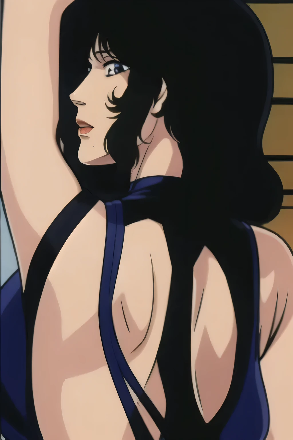 
((masterpiece)), Highest quality, Very detailed, Absurd, 8K, wonderful, Very detailed, The finer details, Browsing Caution, (Very complicated:1.2), (Very delicate), Very detailed, RuiKisugi, 1 Female, Long Hair, Wavy Hair,Voluminous Hair ,Black Hair, eyelash, blue eyes, lipstick, One girl, (whole body:1.2), (Finding_stance:1.3), Very detailed face, Nice fine detail, Perfect Eyes, Fascinating eyes, Beautiful attention to detail, Small Mouth, Fascinating_smile, Mature Woman, Mature Woman, Body with nine heads, thin, compensate, Big Breasts, (museum:1.3), (Urzan-6500-v1.1), Detailed fingers, Perfect hands, Length 180cm,Small face,sweating, Soft thighs,Sexy legs,(Long legs:1.2),Sexy ass, Big Hips,Cleavage,Open the chest,Angle from below,(Low angle shot:1.1),((Amazing orgasm)),赤いlipstick, whole body写真撮影,大きなSexy ass, Perfect Body Proportions, Slim waist,Nipples visible,Tight waist,(Long legs:1.2),Wearing high heels,Shiny skin,Sitting on sofa with legs spread,Black Micro Bikini、(Rope Bondage:1.4),((Put your arms behind your back)),((Wrists tied behind the back)),((Spread your legs out to the sides)),((Raise both legs high)),((Spread your legs in a V-shape)),((Show the soles of your feet)),Tied up woman,Tied up with rope, Tightly bound, Hands tied, Her body was tied with ropes,(Fully expose your thighs to the viewer:1.6),Beautiful Hands, Pay attention to her beautiful legs, Cleavage,Open the chest,anime,G-Cup,Tears of the Next Life,Rui Kisugi,Rui Kisugi,