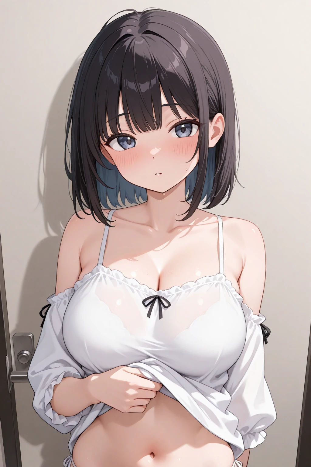 Mom、Short、Weak defense、Home、room、Bedroom、Looking from the door、Biggest Breast