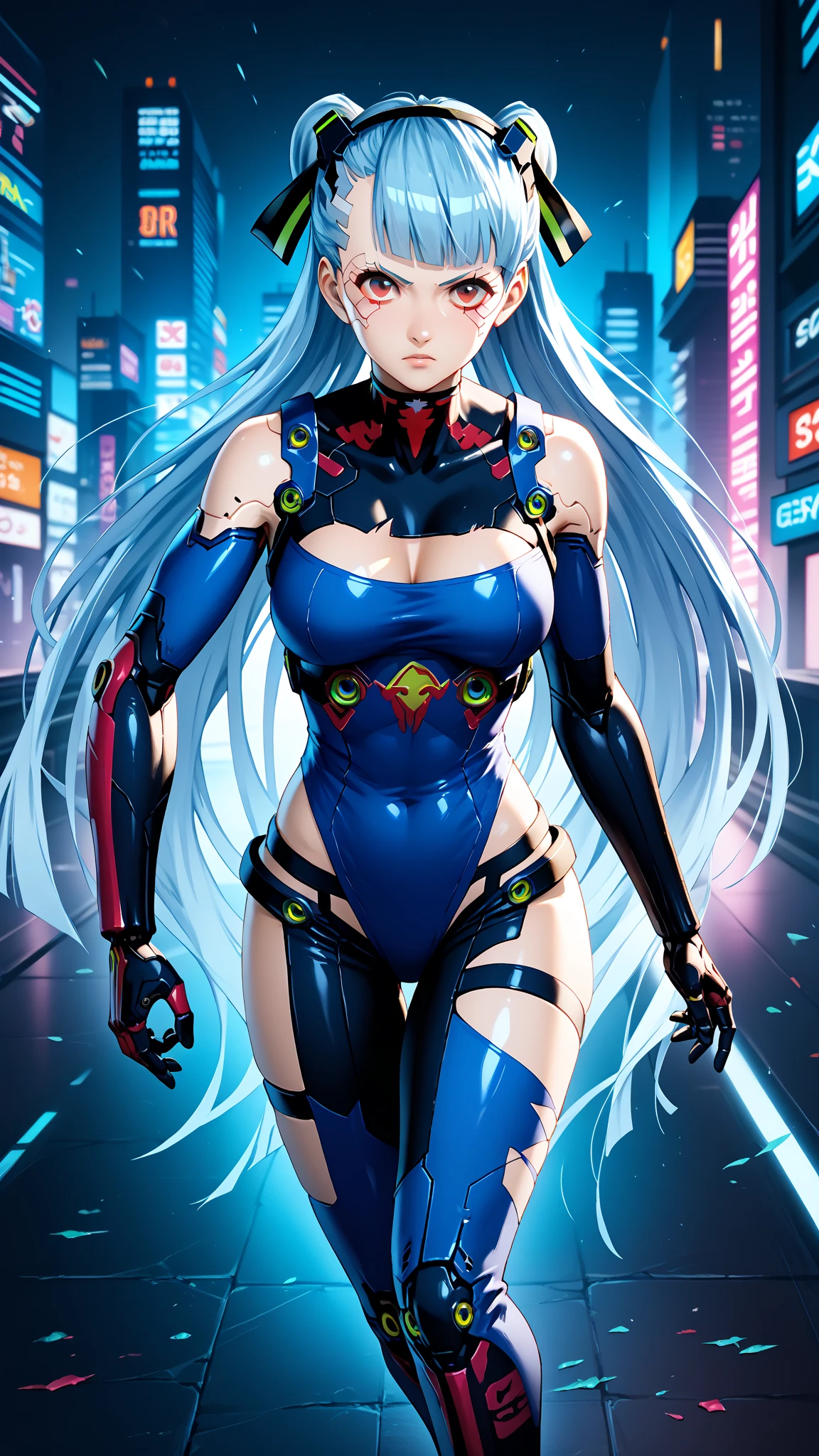 1girl in, ( (digital) ( ), medium breasts, (fril swimsuit, thighs thighs thighs thighs, Detached sleeves)) , Best Quality, marierose,、Hypnorola
Eyes in the sky、1girl in,Emotionless facial expressions,,(Against the backdrop of a room lined with futuristic laboratory equipment:1.8)