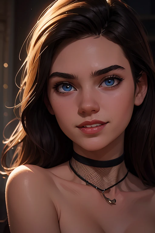 8K, Best Quality, Masterpiece, Ultra High Resolution, (Realism: 1.4), Original Photo, (Realistic Skin Texture: 1.3), (Film Grain: 1.3), ((Selfie Angle), 1 Girl, ((nude)) , Sapphire Eyes and Beautiful Face Details, Masterpiece, Best Quality, Close Up, whole body