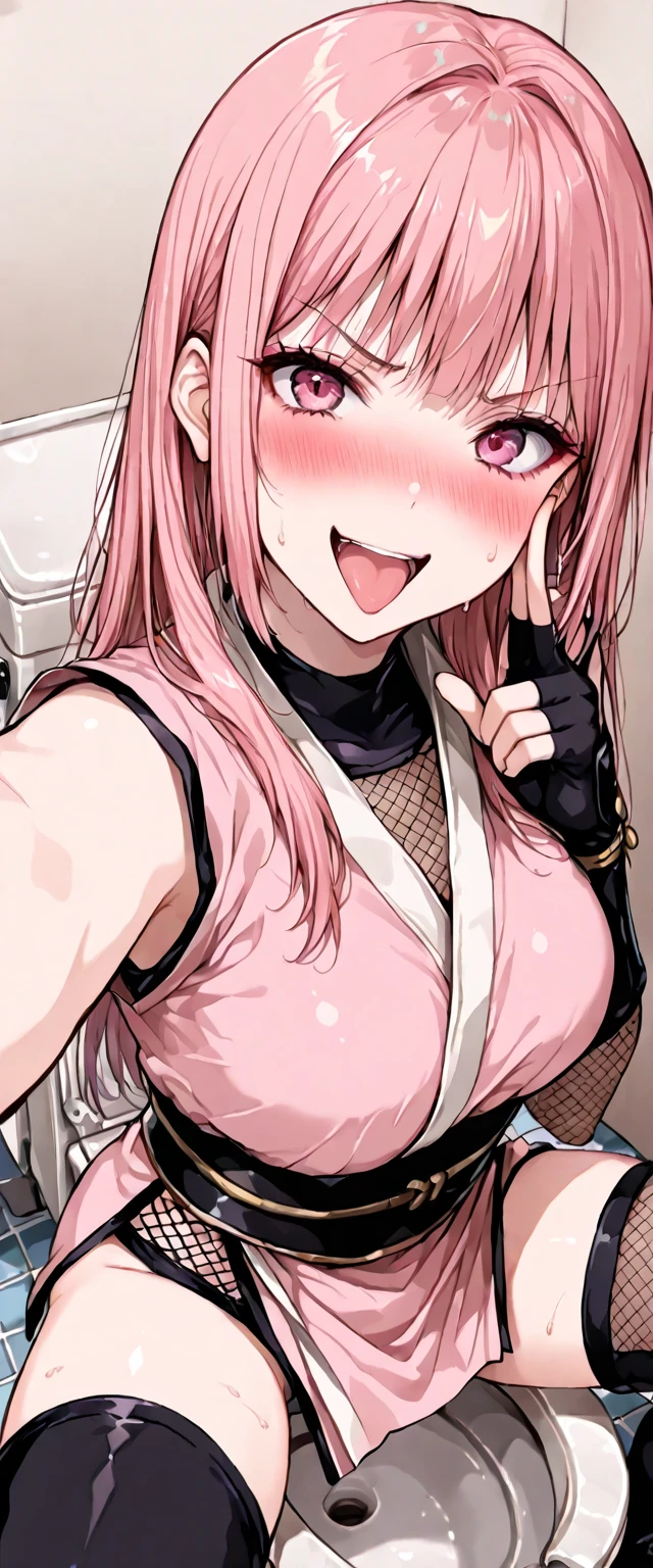 masterpiece, best quality, mori calliope, looking at viewer, very large breasts, upper body, portrait, looking at viewer, seductive smile,put your hands behind your head, armpits, armpits visible, sweaty armpits, backround on gym
