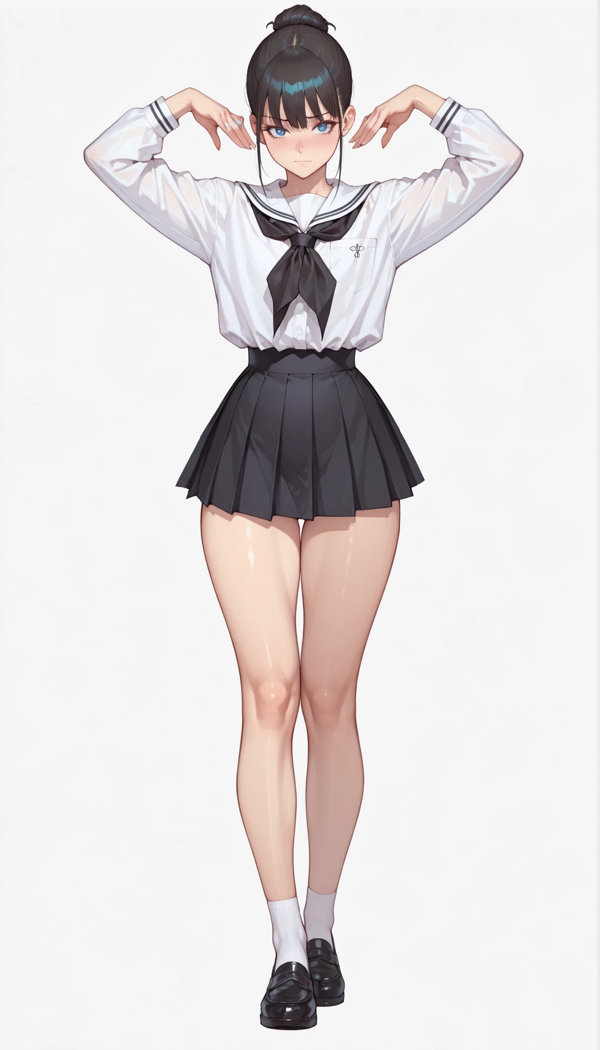<lora:xl_invisible person(a3):1>,transparent,invisible person,no body,1girl,monochrome,greyscale,thighhighs,solo,skirt,panties,underwear,boots,breasts,pantyshot,, masterpiece,best quality,