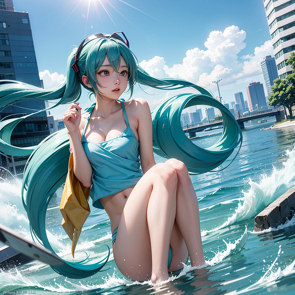 fullnude,20 years girl,masutepiece , Best Quality,Nahida(GenshinImpact) ,Two girls, very slender body,tiny chest,Skinny Legs,Long hair ,Side Ponytail, Hair Ornament ,Street, White hair , Green hair , hand behind head:1.5,multicolored hair, elf ,Sea Swim,Skinny Legs,smil,Tsundere,dance,fullnude,Party venue on the deck of a passenger ship at sea,Cabin Bedroom,lyin in bed,