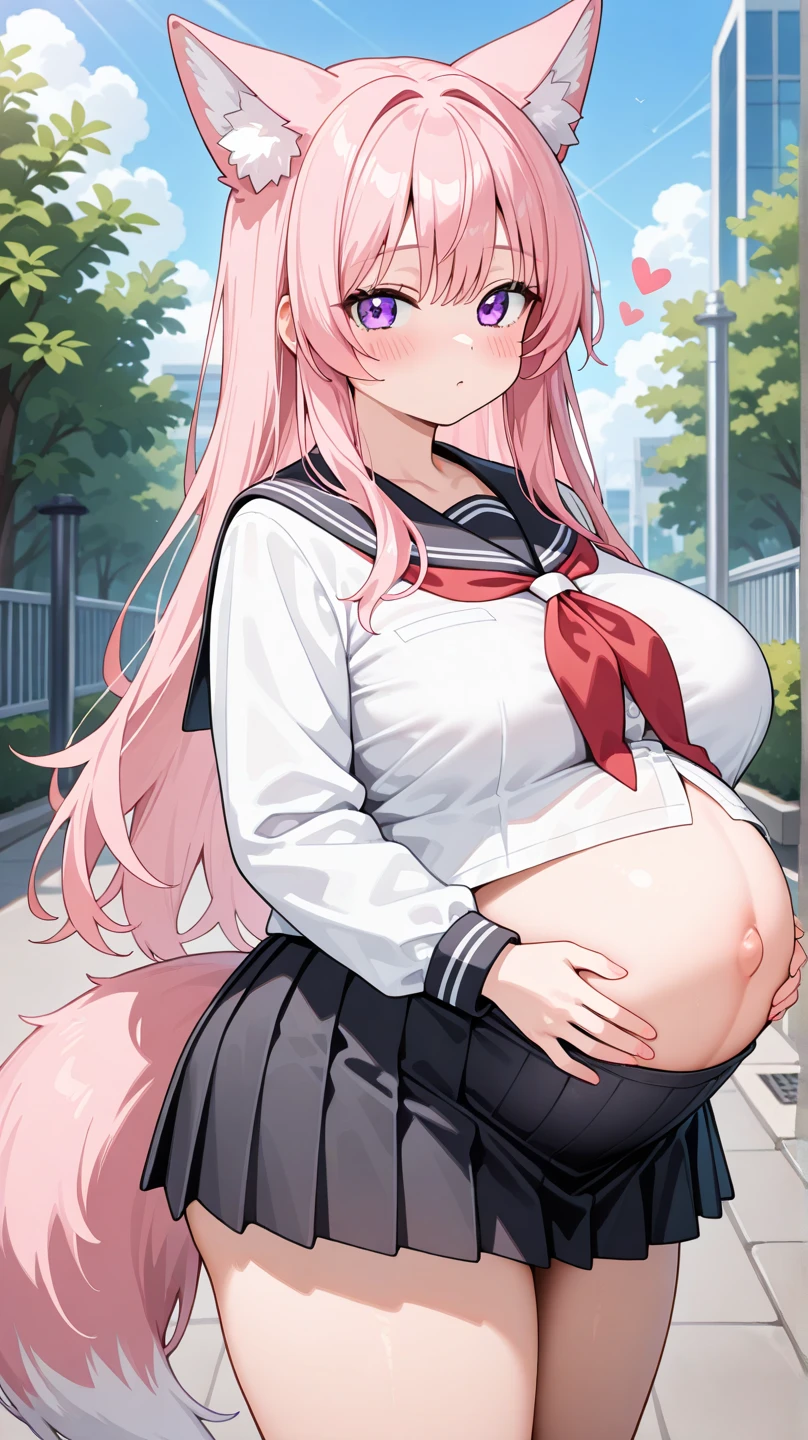 score_9, score_8_up, score_7_up, score_6_up, BREAK source_fate, medusa rider, pink hair, pink eyes, 1girl, 1boy, hetero, blue sleeves, bangs, blush, collarbone, covered dark nipples, girl on top, huge breasts, long sleeves, looking at viewer, naughty face, open mouth, penis, pov, pregnant, pussy, raglan sleeves, sex, thighs, uncensored, vaginal, white t-shirt