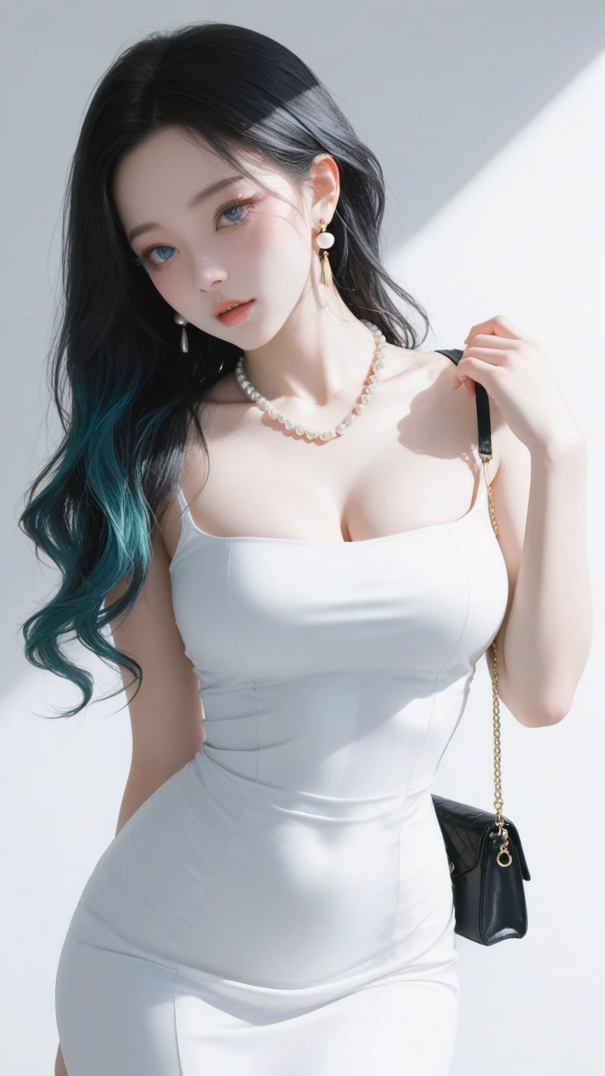 boxing girl, boxing, arafed asian woman in a skirt posing for a picture, jaeyeon nam, gorgeous young korean woman, beautiful south korean woman, korean girl, beautiful young korean woman, korean woman, heonhwa choe, korean women's fashion model, sexy look, big breast, rainbow hair, sexy pose, show breast