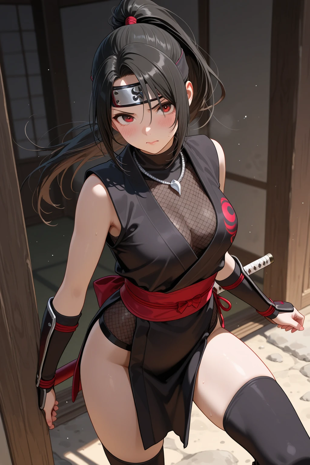 Itachi uchiha, 1 girl ,imagens Alta qualidade,Full HD,8k, Imagens detalhada ,sexy , sensual, ,peitos pequenos,corpo detalhado,de 4 ,big ass, solo